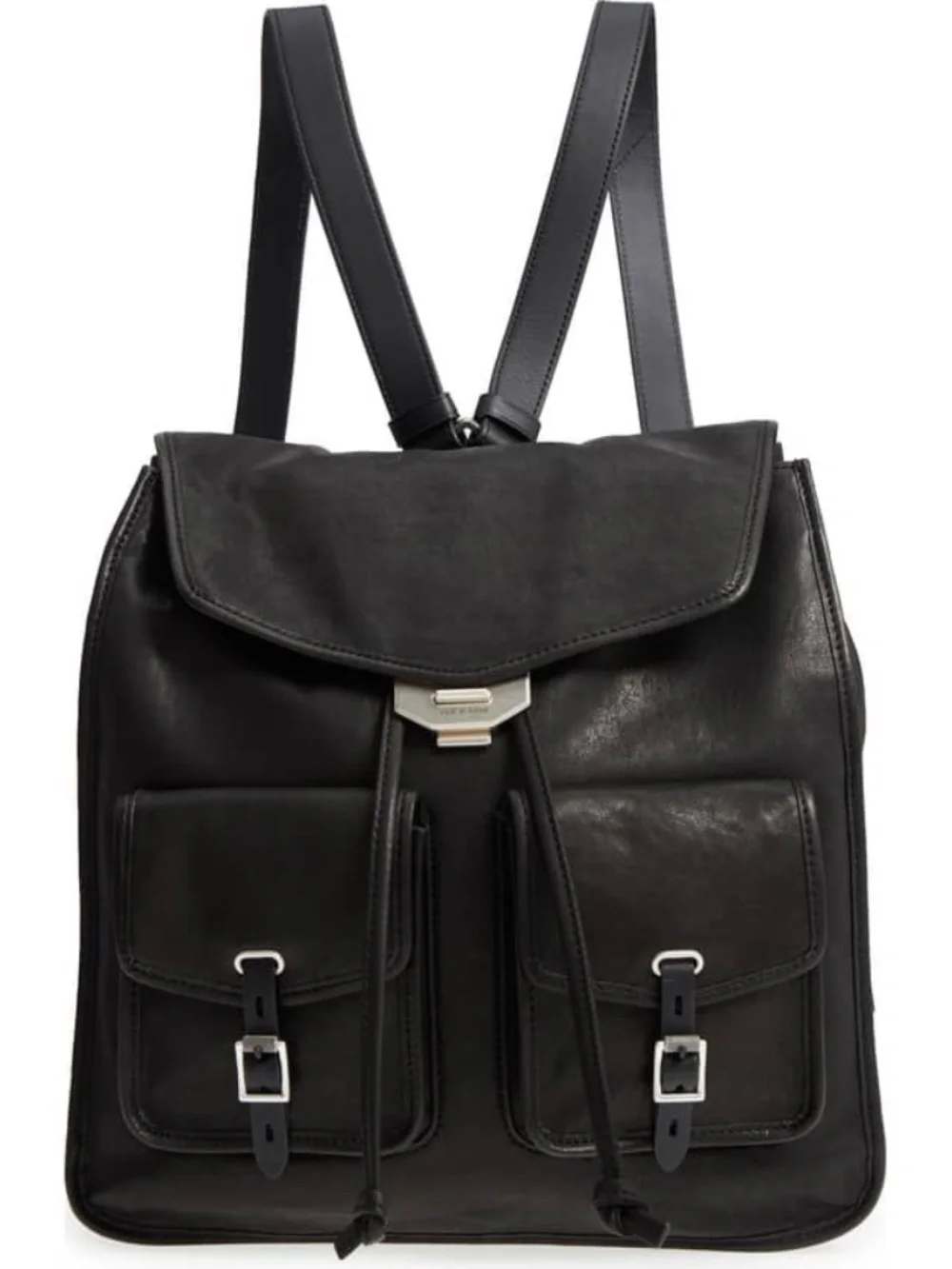 Rag & Bone Mini Black Lambskin Leather Backpack
